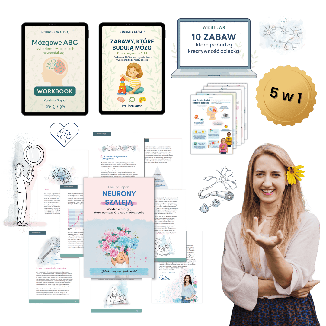 E-book Neurony Szaleją – poradnik o rozwoju mózgu dziecka 0-6 lat